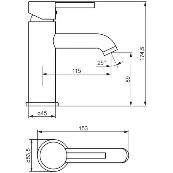 Смеситель для раковины Damixa Scandinavian Pure 360210500 Розовое золото
