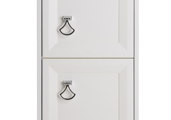 Шкаф пенал ASB-Woodline Риола 40 12420 подвесной Белый Шкаф пенал ASB-Woodline Риола 40 12420 подвесной Белый