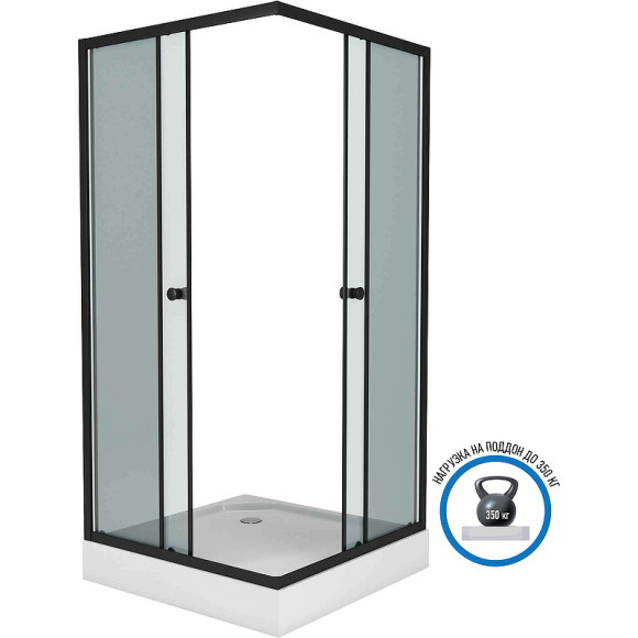 Душевой уголок Niagara Eco 90х90 NG-009-14QT профиль Черный стекло тонированное Душевой уголок Niagara Eco 90х90 NG-009-14QT профиль Черный стекло тонированное