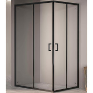 Душевой уголок RGW Passage PA-040B 100x90 3508104090-14 профиль Черный стекло прозрачное