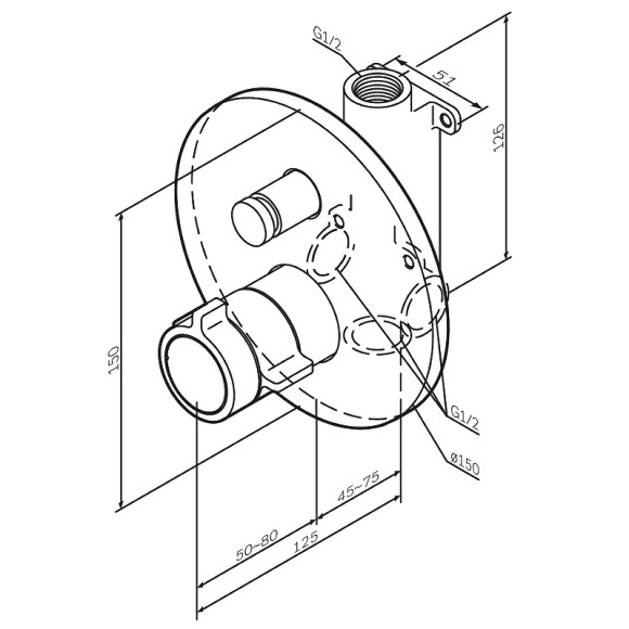 Смеситель для душа AM.PM X-Joy F85A45600 с термостатом Хром Смеситель для душа AM.PM X-Joy F85A45600 с термостатом Хром