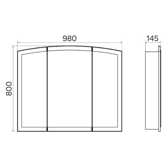 Зеркальный шкаф Comforty Палини 100 00004147994 Белый глянец