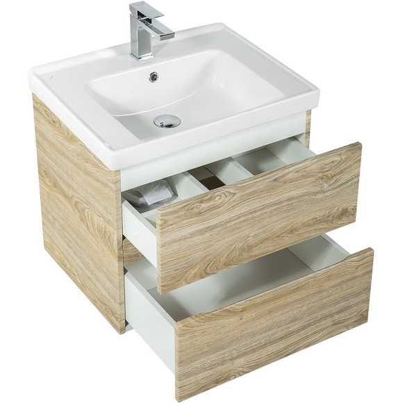 Тумба под раковину Art&Max AM-Techno-700-2C-SO-LW823 подвесная Дуб мелфорд