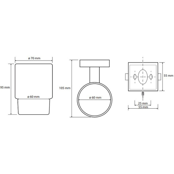 Стакан для зубных щеток Bemeta Beta 132110012 Хром Стакан для зубных щеток Bemeta Beta 132110012 Хром