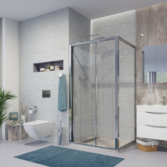 Душевой уголок Niagara Nova 110х100 NG-62-11A-A100 профиль Хром стекло прозрачное Душевой уголок Niagara Nova 110х100 NG-62-11A-A100 профиль Хром стекло прозрачное