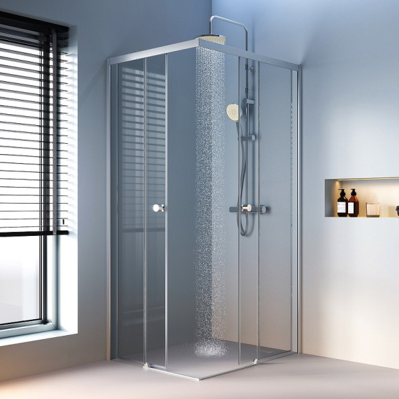 Душевой уголок AM.PM X-Joy 100х80 W94G-403-10080-MТ профиль Хром матовый стекло прозрачное Душевой уголок AM.PM X-Joy 100х80 W94G-403-10080-MТ профиль Хром матовый стекло прозрачное