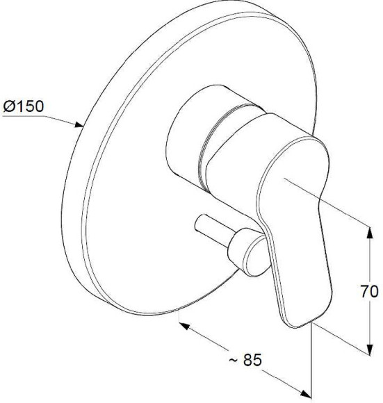 Смеситель для душа Kludi Pure Easy 374190565 Хром