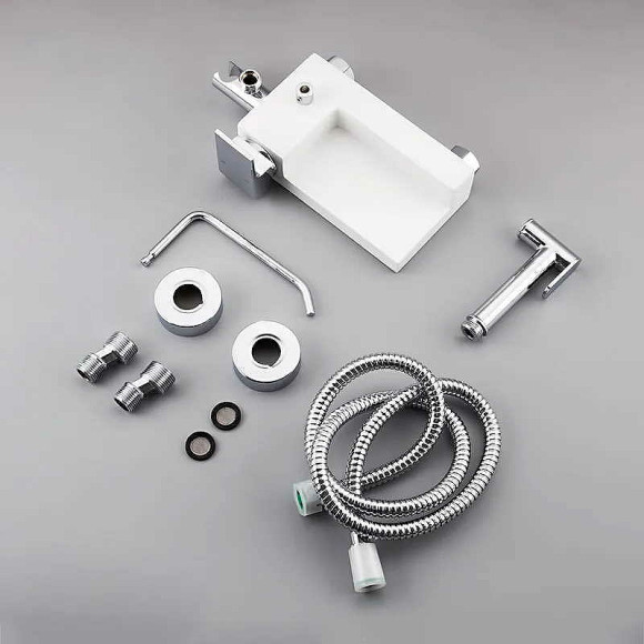 Гигиенический душ со смесителем Gappo Gyron G7296 Хром Белый Гигиенический душ со смесителем Gappo Gyron G7296 Хром Белый