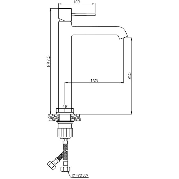 Смеситель для раковины Orange Karl M05-121w Белый