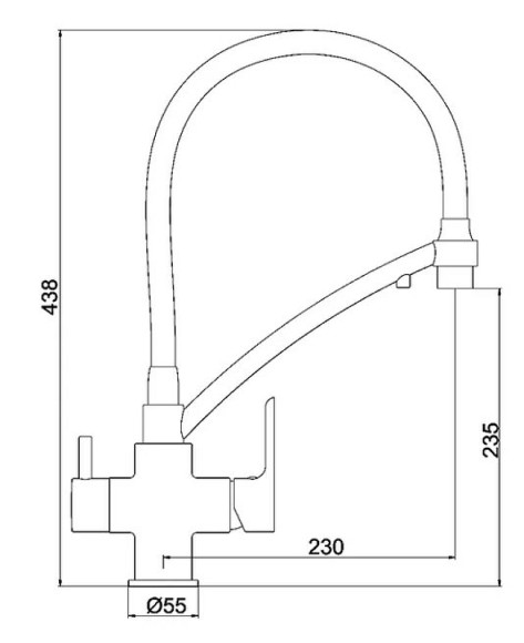 Смеситель для кухни Gappo G48 G4348 Белый Черный