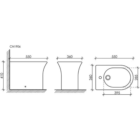 Биде Ceramicanova Star CN1906 Белое Биде Ceramicanova Star CN1906 Белое