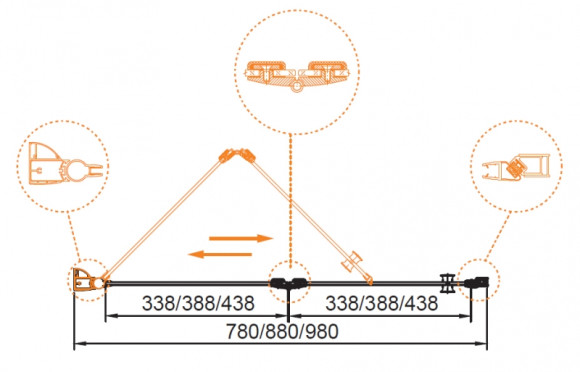 Душевая дверь в нишу Cezares ELENA-W-BS-12-80-C-Cr профиль Хром стекло прозрачное
