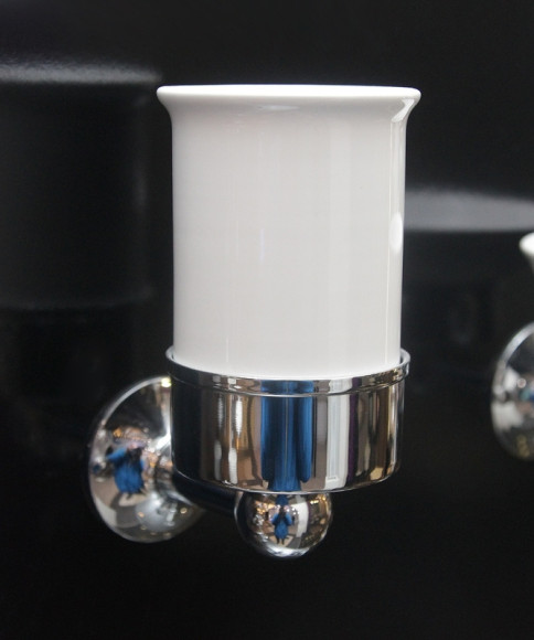 Стакан для зубных щеток Devon&Devon New York NY103CR Хром Белый