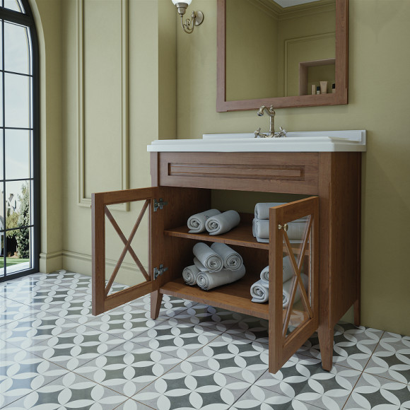 Тумба под раковину Caprigo Napoli Promo 90 33619UV-B168 Темное дерево