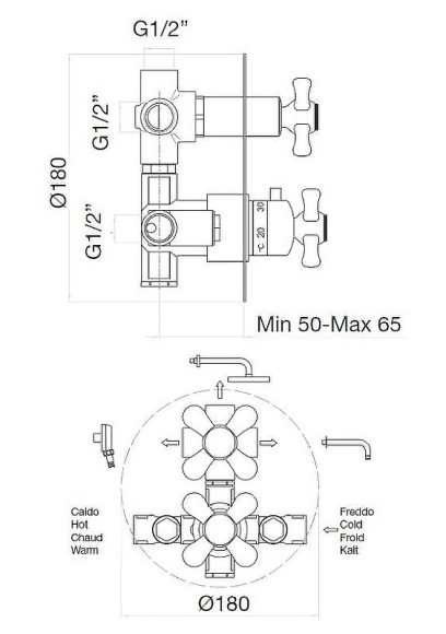 Смеситель для душа Webert Armony AM970903015 Хром