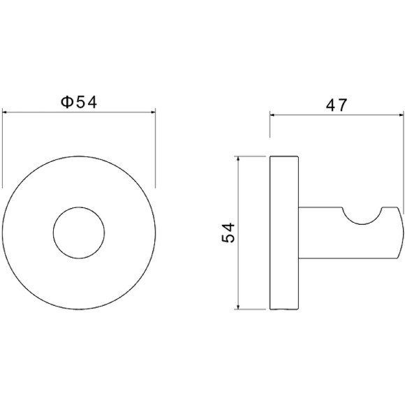 Крючок Aquatek Оберон AQ4201MB Черный матовый Крючок Aquatek Оберон AQ4201MB Черный матовый