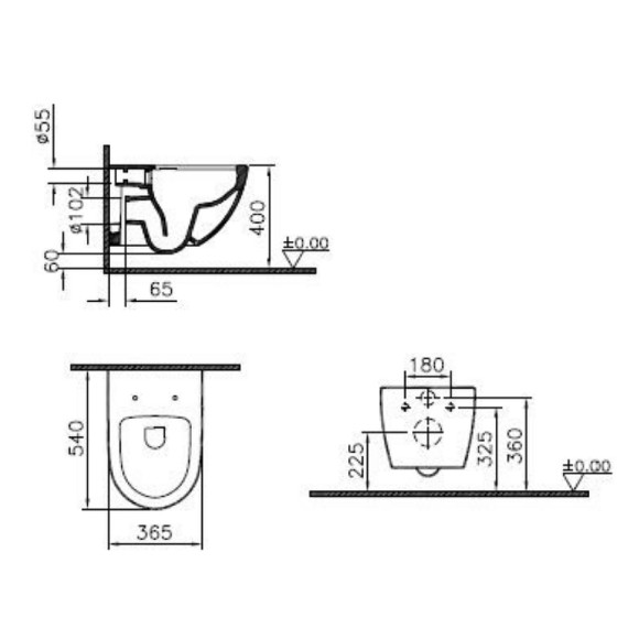 Комплект унитаза с инсталляцией Vitra Sento 9830B003-7211 с сиденьем Микролифт Комплект унитаза с инсталляцией Vitra Sento 9830B003-7211 с сиденьем Микролифт