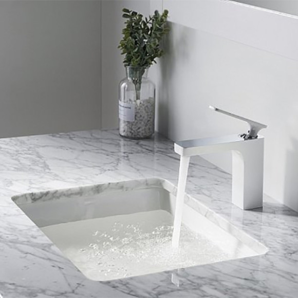 Смеситель для раковины Timo Torne 4361/00-16F Хром Белый Смеситель для раковины Timo Torne 4361/00-16F Хром Белый