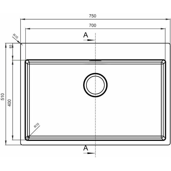 Кухонная мойка Florentina Логика-HM 75 LHM.750.510.B.10.S.10 Нержавеющая сталь сатинированная Кухонная мойка Florentina Логика-HM 75 LHM.750.510.B.10.S.10 Нержавеющая сталь сатинированная