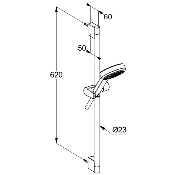 Душевой гарнитур Kludi Dive 6861005-00 Хром