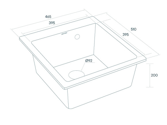 Кухонная мойка Paulmark Kante 45 PM104651-BLM Черный металлик Кухонная мойка Paulmark Kante 45 PM104651-BLM Черный металлик