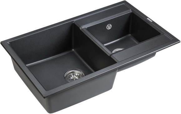 Кухонная мойка Paulmark Tandem 82 PM238250-BL Черная Кухонная мойка Paulmark Tandem 82 PM238250-BL Черная