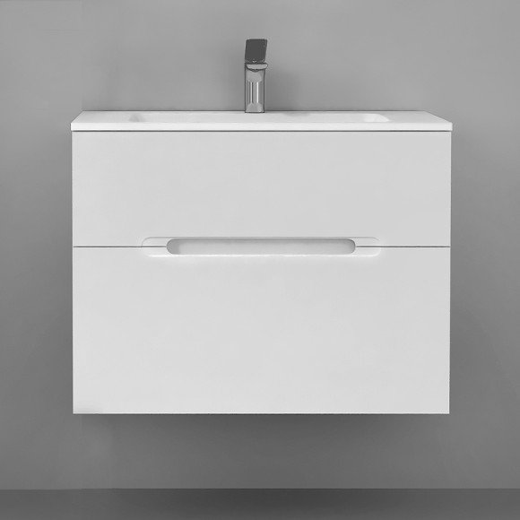 Тумба под раковину Jorno Modul 80 Mоl.01.77/P/W подвесная Белый глянец