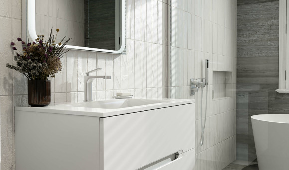 Тумба под раковину Jorno Modul 80 Mоl.01.77/P/W подвесная Белый глянец