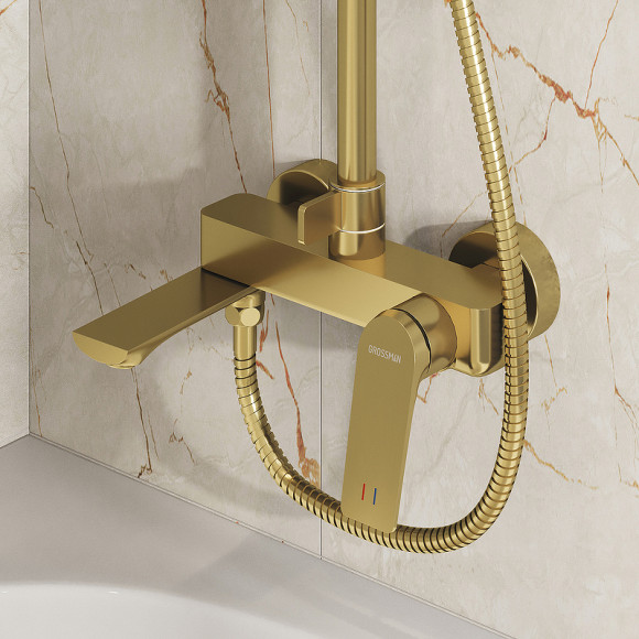 Душевая система Grossman Galaxy 500.K35.01.320 Золото брашированное Душевая система Grossman Galaxy 500.K35.01.320 Золото брашированное