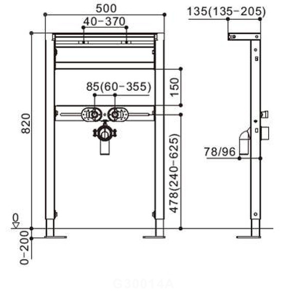 Инсталляция WeltWasser WW Amberg 500 RA 10000005537 для раковины Черная Инсталляция WeltWasser WW Amberg 500 RA 10000005537 для раковины Черная