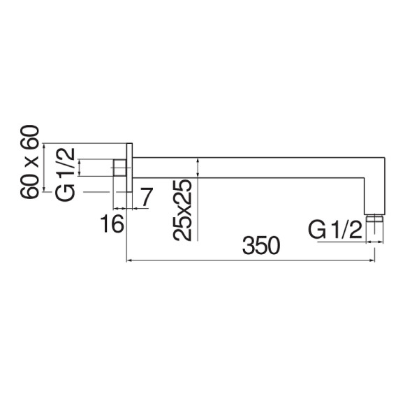 Кронштейн для верхнего душа Nobili AD138/24CR Хром