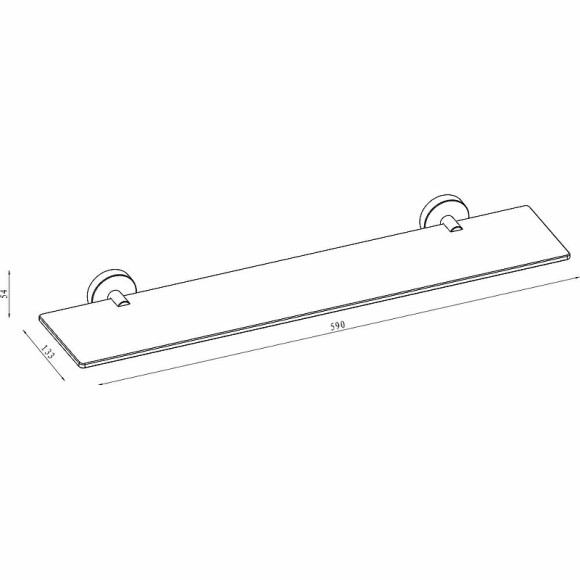 Стеклянная полка Damixa Scandi Pro HASP34700 Хром Стеклянная полка Damixa Scandi Pro HASP34700 Хром