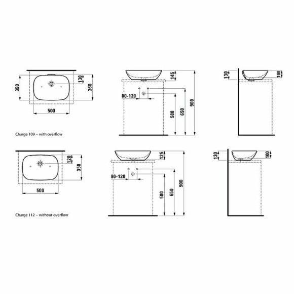 Раковина-чаша Laufen Ino 50 8.1230.2.400.109.1 Белая Раковина-чаша Laufen Ino 50 8.1230.2.400.109.1 Белая