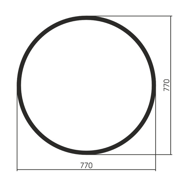 Зеркало Abber Mond 77 AG6201B Черное