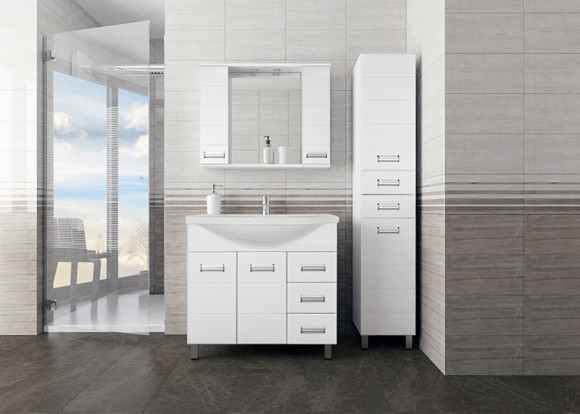 Тумба под раковину Style Line Ирис 100 Белый глянец Тумба под раковину Style Line Ирис 100 Белый глянец