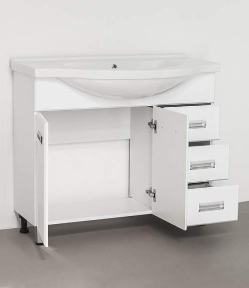 Тумба под раковину Style Line Ирис 100 Белый глянец Тумба под раковину Style Line Ирис 100 Белый глянец