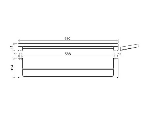 Полотенцедержатель Ravak 10° X07P326 двойной Хром Полотенцедержатель Ravak 10° X07P326 двойной Хром