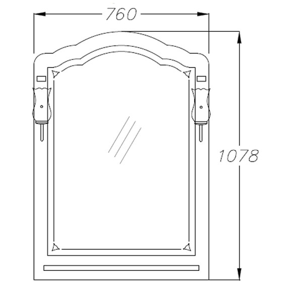 Зеркало Opadiris Лоренцо 80 00-00007045 Белое матовое с выключателем