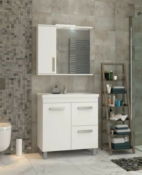 Тумба под раковину Vigo Nova 80 tn.NOV.MIR.80.1D.2Y Белая Тумба под раковину Vigo Nova 80 tn.NOV.MIR.80.1D.2Y Белая