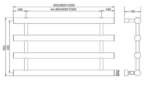 Водяной полотенцесушитель Margaroli Orizzonti 14426004CR Хром Водяной полотенцесушитель Margaroli Orizzonti 14426004CR Хром