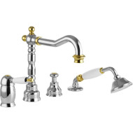 Смеситель на борт ванны Migliore Oxford 19154 Хром Золото