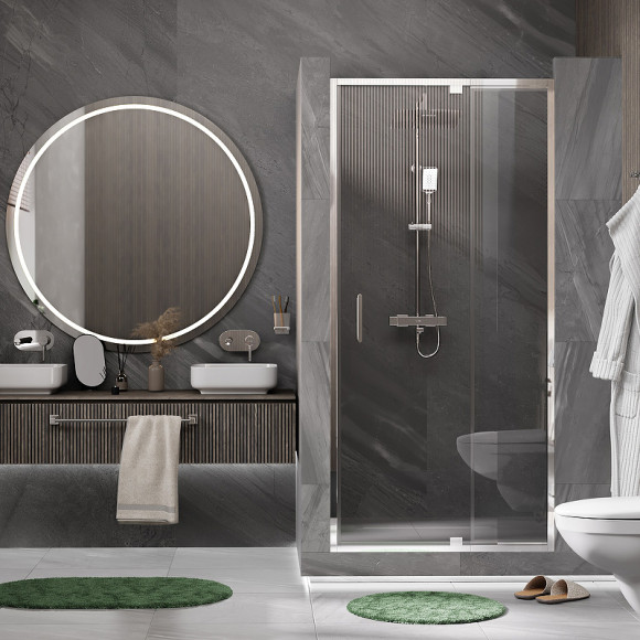 Душевая дверь WasserKRAFT Berkel 80 48P27 профиль Хром стекло прозрачное Душевая дверь WasserKRAFT Berkel 80 48P27 профиль Хром стекло прозрачное