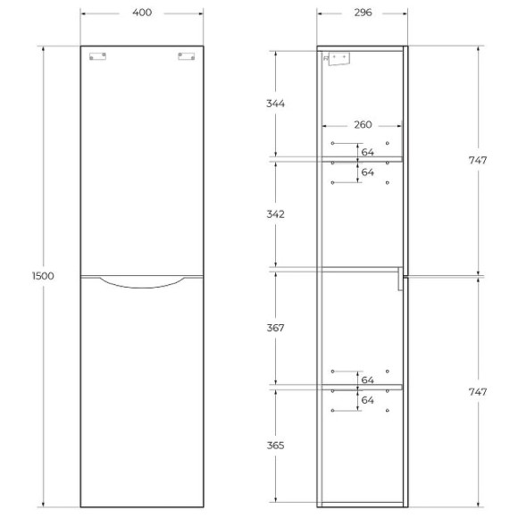 Шкаф пенал BelBagno Fly-Marino 40 R FLY-MARINO-1500-2A-SC-NL-P-R подвесной Nero Lucido Шкаф пенал BelBagno Fly-Marino 40 R FLY-MARINO-1500-2A-SC-NL-P-R подвесной Nero Lucido