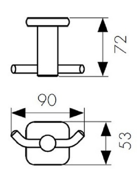 Двойной крючок Kaiser KH-4702 Бронза Двойной крючок Kaiser KH-4702 Бронза