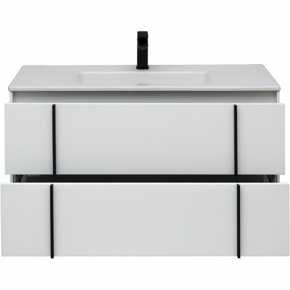 Тумба под раковину Allen Brau Reality 100 1.32007.WM подвесная Белая матовая Тумба под раковину Allen Brau Reality 100 1.32007.WM подвесная Белая матовая