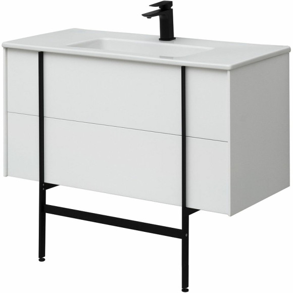 Тумба под раковину Allen Brau Reality 100 1.32007.WM подвесная Белая матовая Тумба под раковину Allen Brau Reality 100 1.32007.WM подвесная Белая матовая