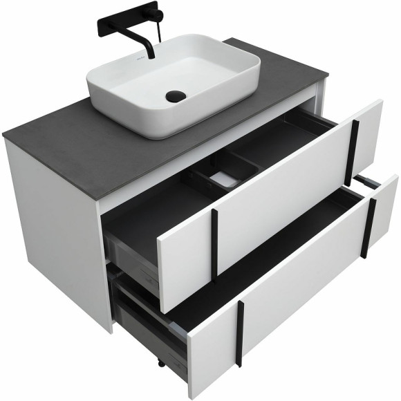 Тумба под раковину Allen Brau Reality 100 1.32007.WM подвесная Белая матовая Тумба под раковину Allen Brau Reality 100 1.32007.WM подвесная Белая матовая