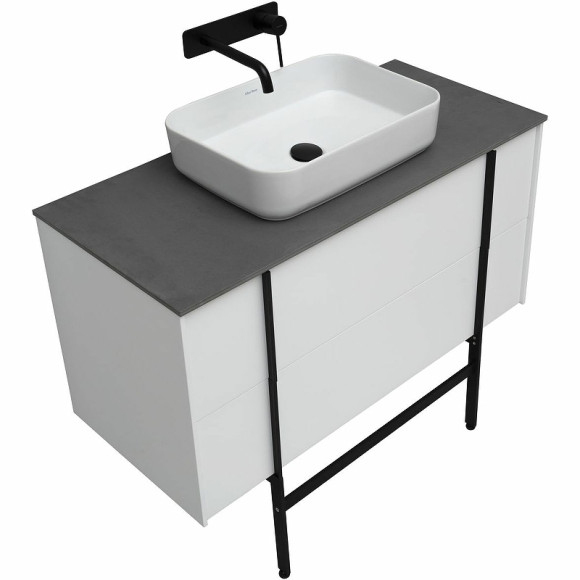 Тумба под раковину Allen Brau Reality 100 1.32007.WM подвесная Белая матовая Тумба под раковину Allen Brau Reality 100 1.32007.WM подвесная Белая матовая