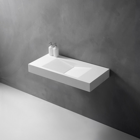 Раковина Abber Stein 100 AS2641 Белая матовая Раковина Abber Stein 100 AS2641 Белая матовая