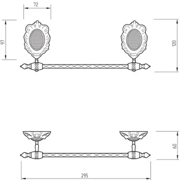 Полотенцедержатель Migliore Cleopatra 16643 Бронза Полотенцедержатель Migliore Cleopatra 16643 Бронза